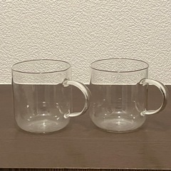 耐熱ガラス製ティーポット+耐熱ガラス製マグカップの画像