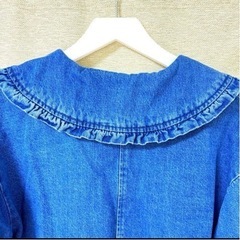 ✨LOWRYSFARM✨フリル襟 Gジャン デニムジャケット デニムシャツの画像