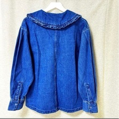 ✨LOWRYSFARM✨フリル襟 Gジャン デニムジャケット デニムシャツの画像