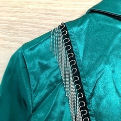 【美品】ダンス 衣装 JAZZ K-POP 緑 ジャケットパンツ SHEIN の画像