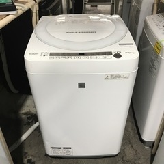 O2401-463 SHARP 全自動電気洗濯機 2018年製 7kg 動作確認済み キズ汚れ有り