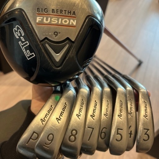 ゴルフクラブセットアイアン8本、ドライバー1本【キャラウェイ&トミーアーマー】