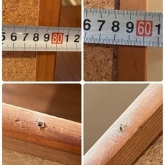 大きめイーゼル　折りたたみ　　木製スタンド　ウェルカムボード　コルクボード　2点セットの画像