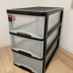 22日まで。プラスチック製　3段引き出しの画像