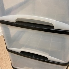 22日まで。プラスチック製　3段引き出しの画像