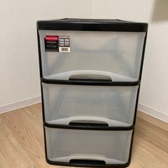 22日まで。プラスチック製　3段引き出し