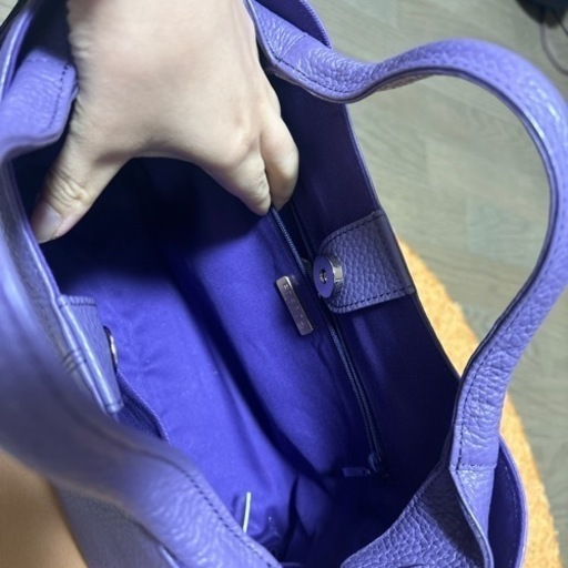 【未使用・美品】イタリアンレザーの2WAYバッグ(紫)