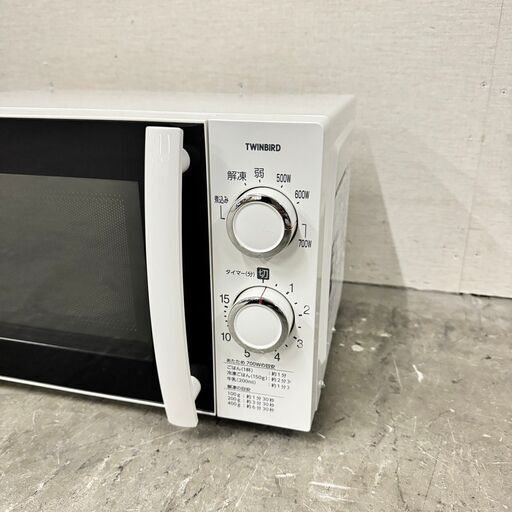  15686  TWINBIRD ターンテーブル電子レンジ 2019年製 60Hz ◆大阪市内・東大阪市他 5,000円以上ご購入で無