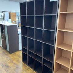 ★ジモティ割あり★  本棚 ダークブラウン H180×D29×W118 クリーニング済み MT031の画像