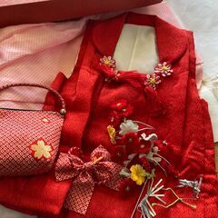 汚れあり　一式　セット七五三　衣装 振袖　振り袖　着物セット 3歳 女の子　 結婚式　舞台衣装　お雛様　発表会　初詣　袴で卒業式の画像