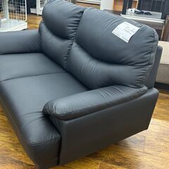 ★ジモティ割あり★  ソファ　二人掛け ブラック H84×D82×W140 クリーニング済み MT041