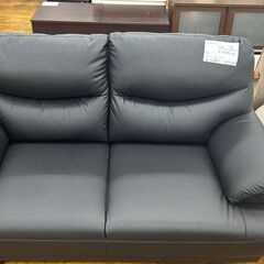 ★ジモティ割あり★  ソファ　二人掛け ブラック H84×D82×W140 クリーニング済み MT041