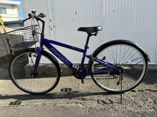 26インチ　自転車　ブルー