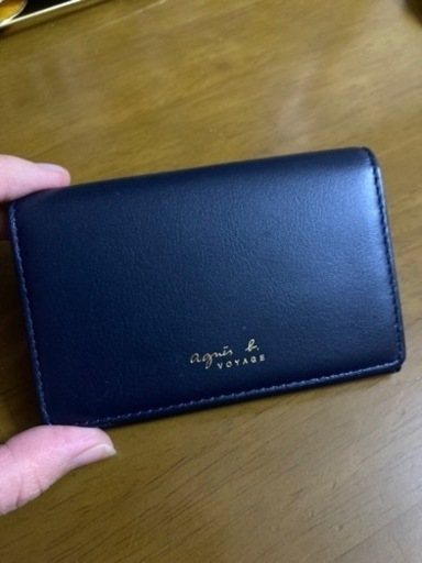 アニエスベー agnes b. 名刺入れ 美品 ネイビー