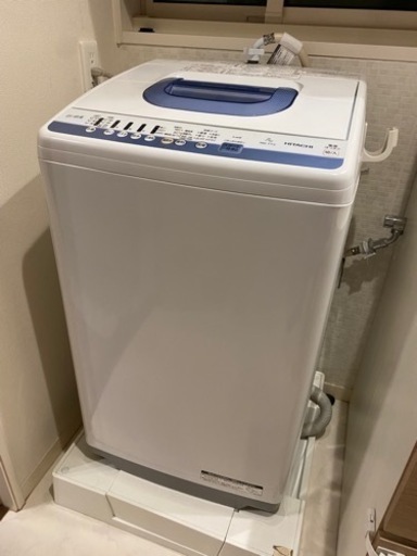 日立　洗濯機　白い約束　7kg 風脱水付き　2017年製