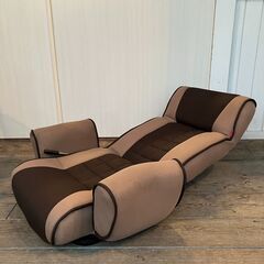 LIFE GARAGE ハイバック・メッシュ回転座椅子（ブラウン/ベージュ