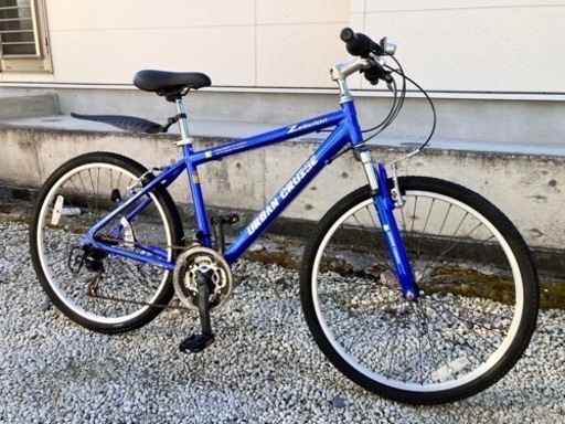 539、クロスバイク26インチ青