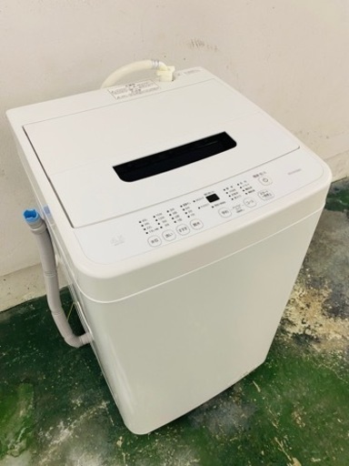● 美品 IRIS OHYAMA/アイリスオーヤマ 全自動洗濯機 洗濯容量4.5kgステンレス槽/部屋干しモード 2023年製 IAW-T451