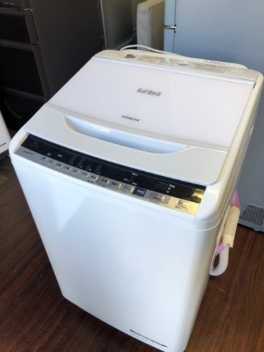 福岡市内配送設置無料　日立 全自動洗濯機 ビートウォッシュ 8kg ホワイト BW-V80B W