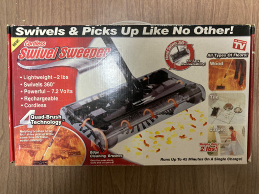 未使用　スイブル・スイーパー　Cordless Swivel Sweeper