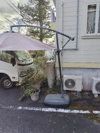 大きめな ガーデン·アンブレラ 支柱無し