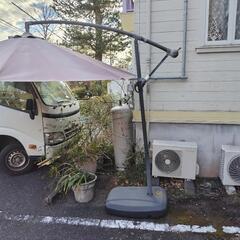 大きめな ガーデン·アンブレラ 支柱無し 