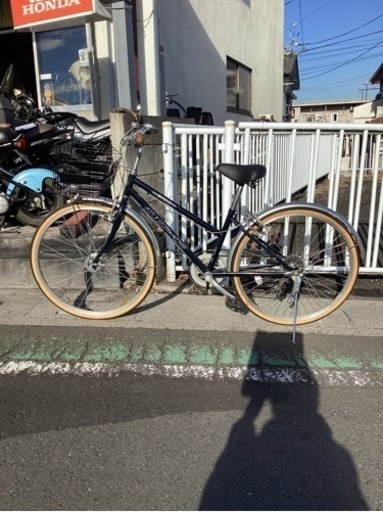 【中古自転車】26インチ(紺メタリック) 外装7段