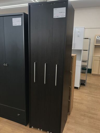 ★ジモティ割あり★  収納本棚 ダークブラウン H188×W53×D45 クリーニング済み KJ4191