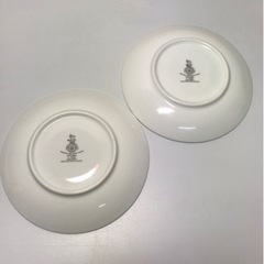 ☆値下げ☆2401-479 ロイヤルドルトン ソーサー 陶磁器 ホワイト×ブルー ETUDE ２皿セット キズ・汚れありの画像