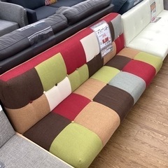 KA-47【新入荷　リサイクル品】ソファベッド　カラフル