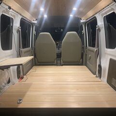 再値下げ！軽キャンピングカー　室内新品 エブリイ　DA64V　総無垢ヒノキ造り　車検２年付（R８年１月まで）　走行６万キロ　H21年式の画像