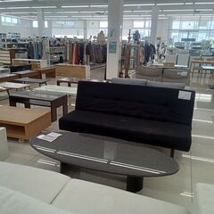 ★ジモティ割あり★  リクライニングソファ ブラック H36×D100×W170 クリーニング済み HJ1948の画像