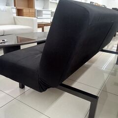 ★ジモティ割あり★  リクライニングソファ ブラック H36×D100×W170 クリーニング済み HJ1948の画像