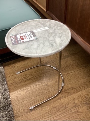 KA-54【新入荷　リサイクル品】アルモニア　天然大理石　サイドテーブル　グレー