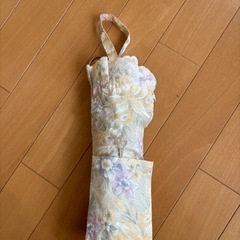 日本製日傘！レトロ綿レース日傘  イエローベージュ 折りたたみ日傘  紫外線対策の画像