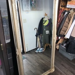 アンティーク調 大型ミラー 大型鏡