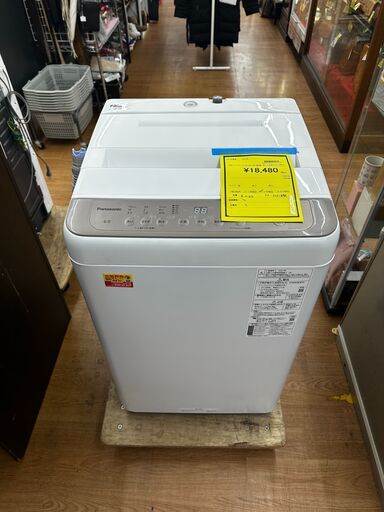 S仕/パナソニック/6.0kg洗濯機/NA-F60B15/2021