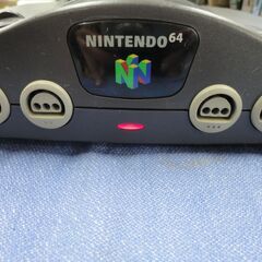 通電のみ ニンテンドー64 本体 NUS-001 ブラック ロクヨン 任天堂 Nintendo64 西岡店の画像