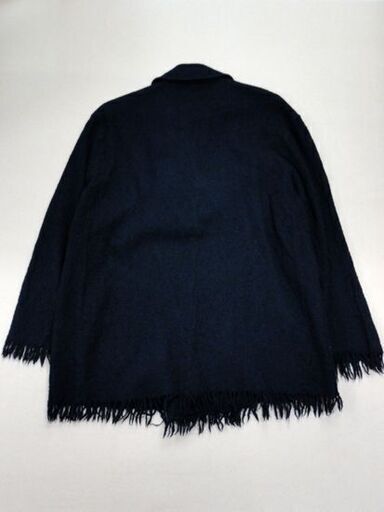 tricot COMME des GARCONS Pコートデザイン フリンジ ネイビー ジャケット ギャルソン ウール TJ-0801
