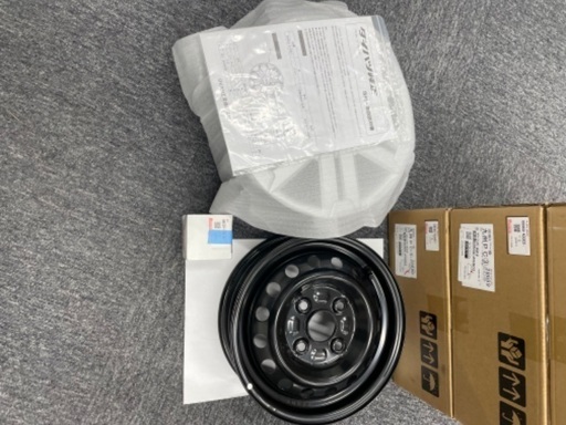 【美品】納車外しダイハツアトレー純正12インチスチールホイル・ホイルキャップセット