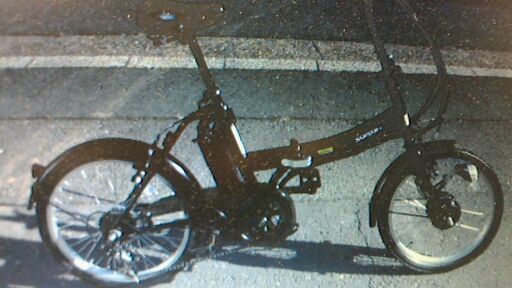 【お客様、きまりました。】折り畳み電動自転車【電動アシスト自転車】6速、20インチ、黒色、動作確認済。中古品です。