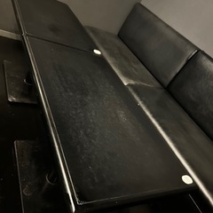飲食店 店舗用 2人掛けソファ テーブルの画像