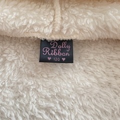 ☆美品！☆DOLLY RIBBON  ボア　フルジップ　パーカー　120の画像