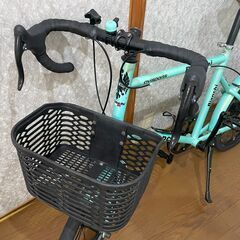 ミニベロ　１６インチ　ビアンキカラー　チェレステ　自転車の画像