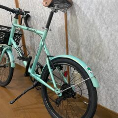 ミニベロ　１６インチ　ビアンキカラー　チェレステ　自転車の画像