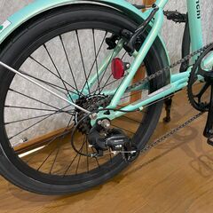 ミニベロ　１６インチ　ビアンキカラー　チェレステ　自転車の画像