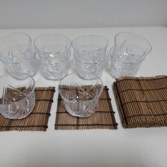 ＜和＞冷茶グラス・すだれコースターセット10組