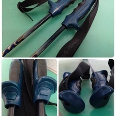 ● G) SWANS SUPER THIN PROFILE 1062・96 JAPAN スワンズ 軽量 227g 119cm 11~9mm  L⇄R 専用 競技  スキー ポール ストック 中古 ③の画像