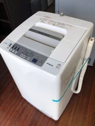 北九州市内配送無料　保証付き　日立 全自動洗濯機 シャワー浸透洗浄 白い約束 7kg NW-R703