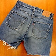 LEVI'S 501 66前期 紙パッチ ポケット裏：シングル カットオフ ショートパンツ 赤タブ スモールe 1974年11月製造 内タグ 8％表記 リーバイス ヴィンテージ 札幌市 中央区 南12条の画像